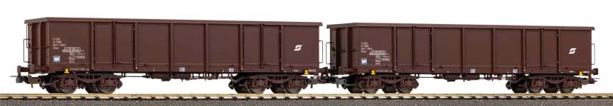 PIKO 58289 - H0 - 2-tlg. Set Hochbordwagen Eaos, ÖBB, Ep. V